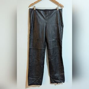 Escada 100% Lambskin Straight Leg Leather Pants | Size 44 (US 12/14)